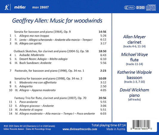 Geoffrey Allen: Music for Woodwinds