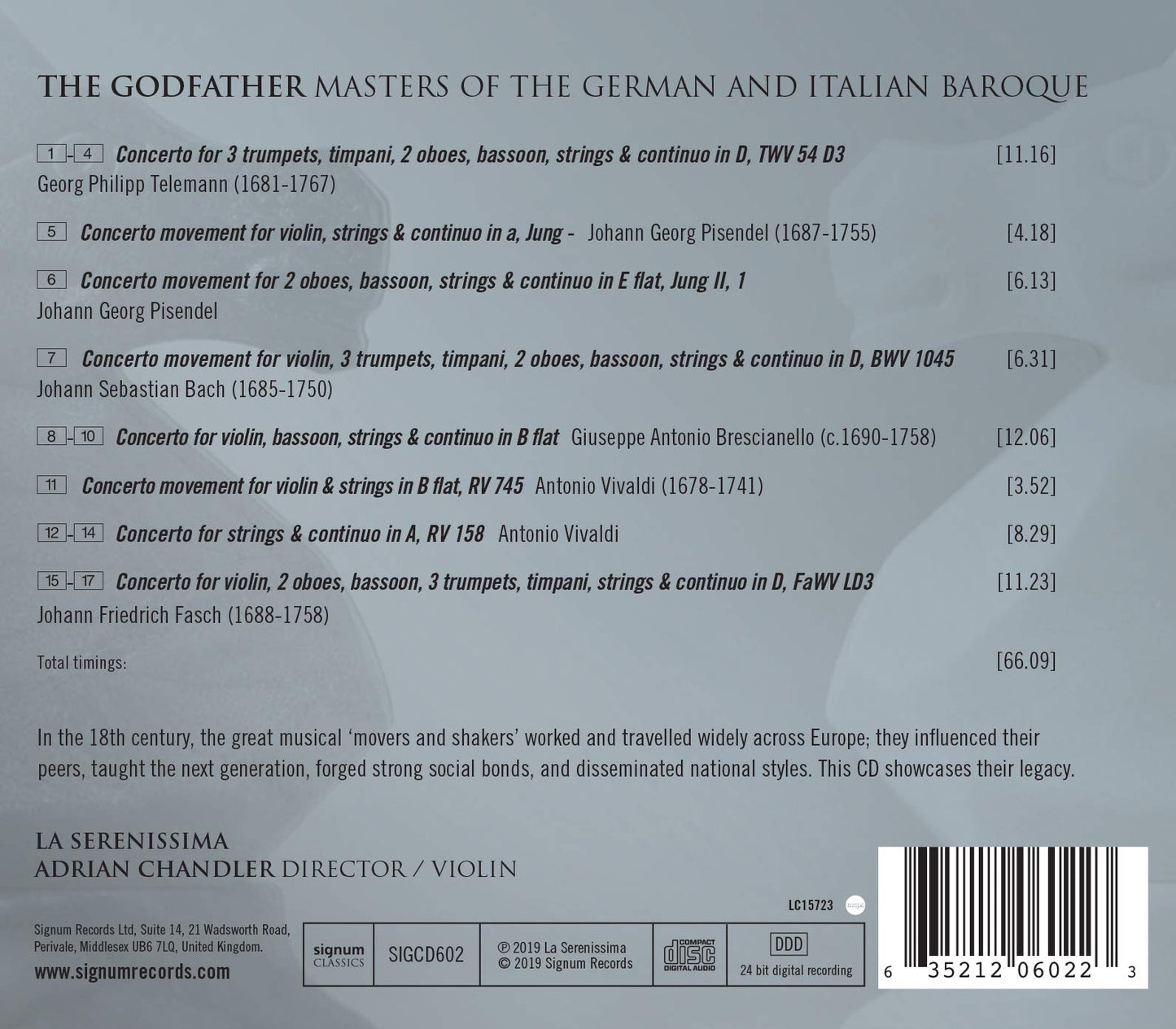 The Godfather: Masters of the German & Italian Baroque
