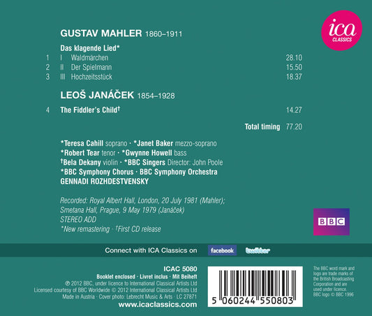 Mahler: Das klagende Lied - Janacek: The Fiddler's Child
