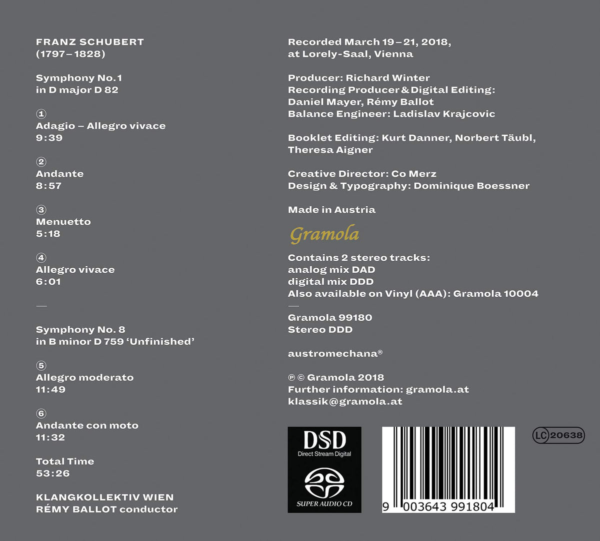 Schubert: Symphonies Nos. 1 & 8