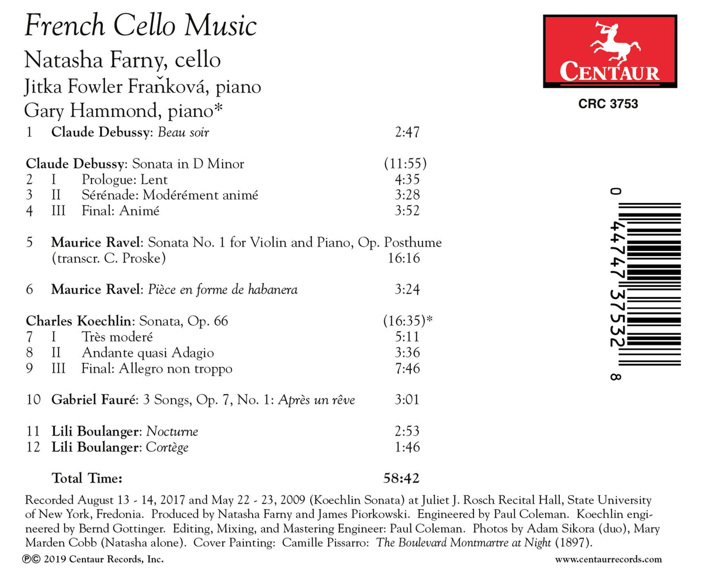 French Cello Music