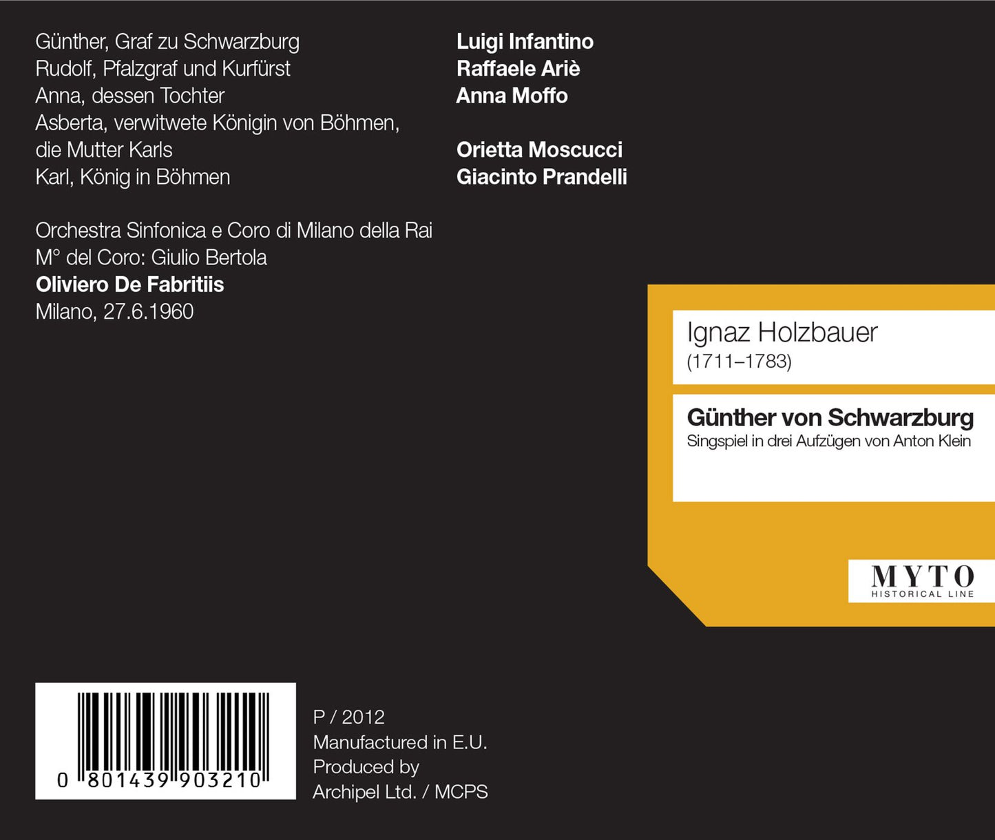 Holzbauer: Günther von Schwarzburg (Recorded 1960)