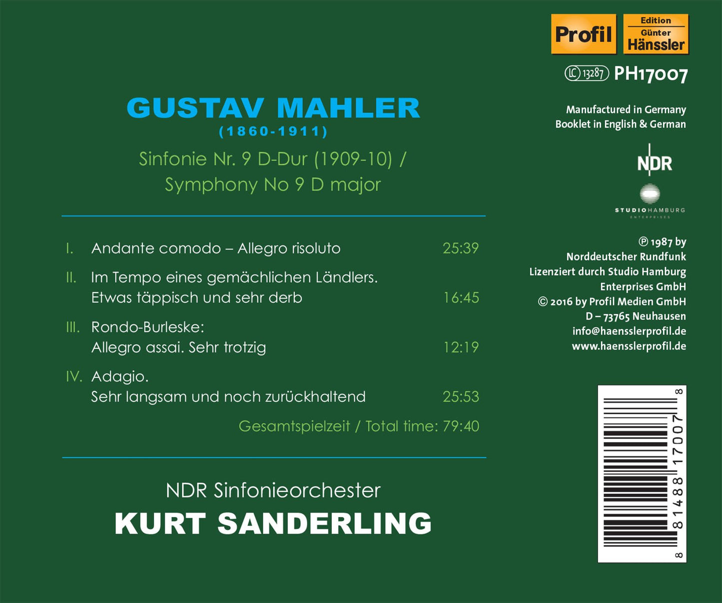 Mahler: Symphony No. 9