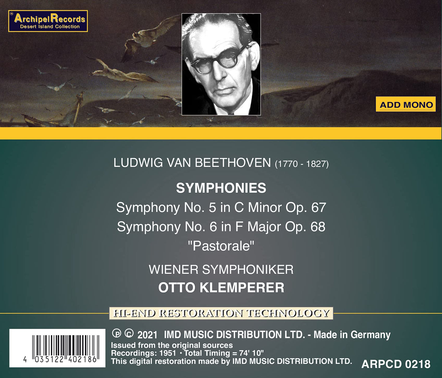 Otto Klemperer conducts Beethoven Symphonies 5 & 6