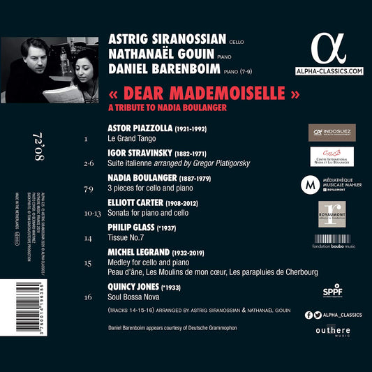 Dear Mademoiselle - A Tribute to Nadia Boulanger