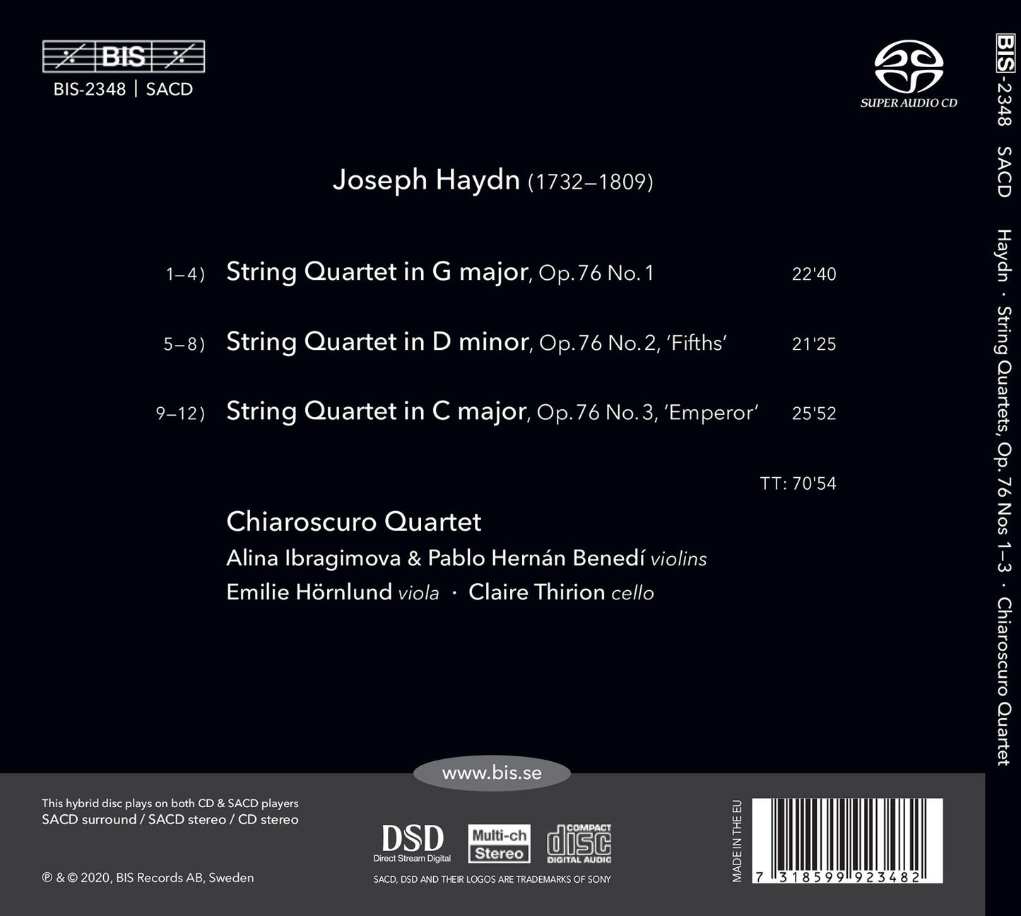 Joseph Haydn: String Quartets, Op. 76, Nos. 1-3