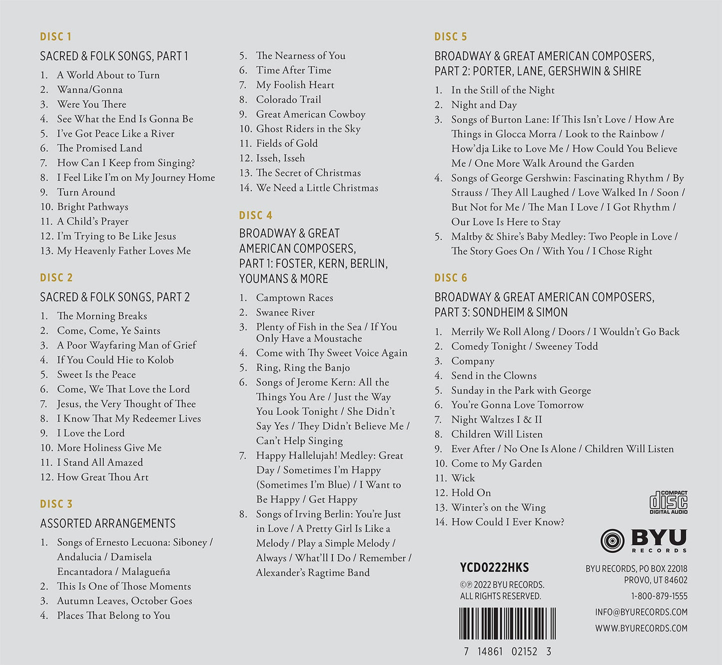 How Can I Keep From Singing - A Selection Of Arrangements By  Byu Singers, Richard Maltby, Ronald Staheli