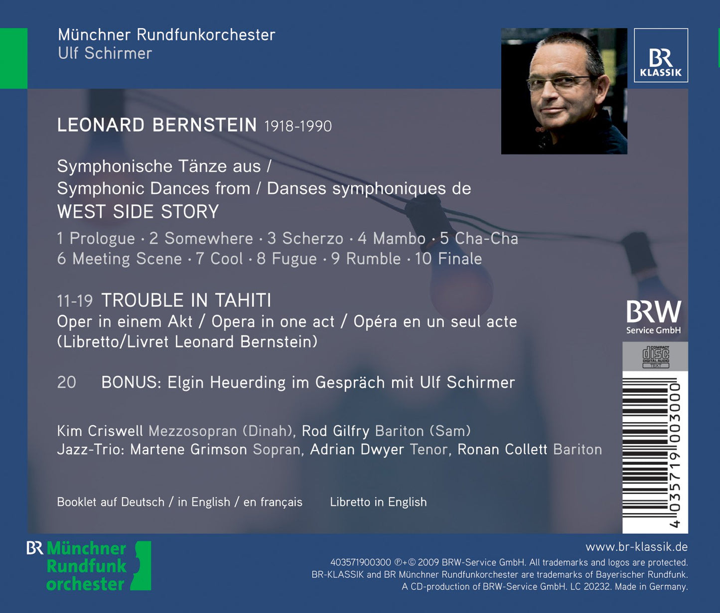 Bernstein L.: Symphonic Dances / Trouble in Tahiti