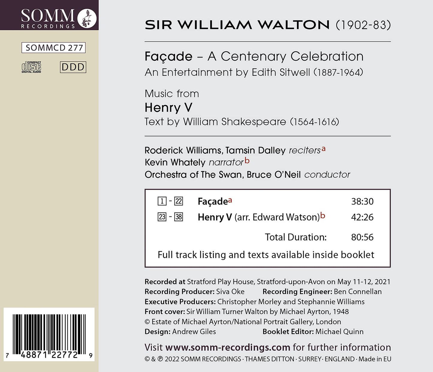 Walton: A Centenary Celebration - Facade, An Entertainment b