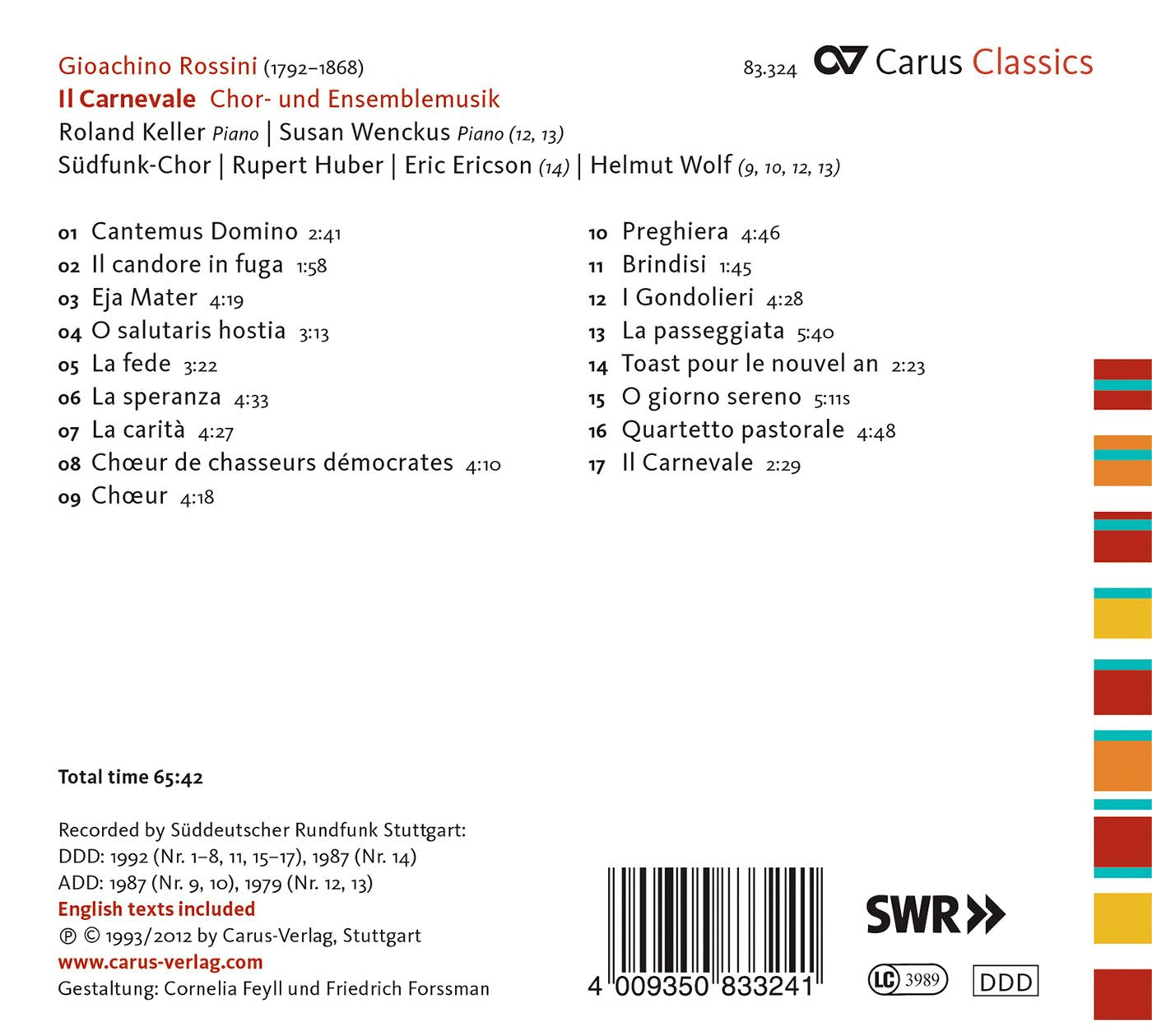 Rossini: il carnevale chor und ensemblemusik
