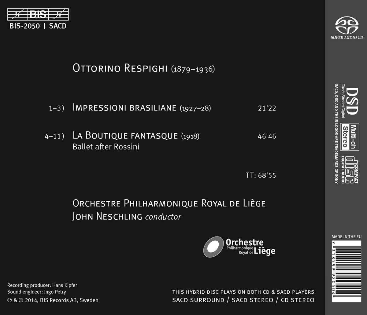 Respighi: Impressioni brasiliane & La Boutique fantasque