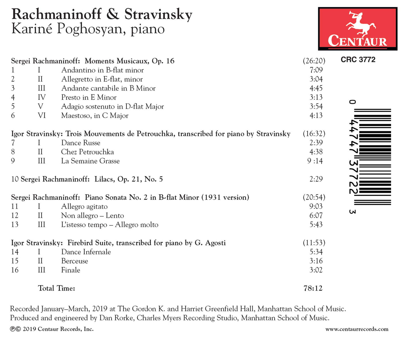 Rachmaninoff & Stravinsky