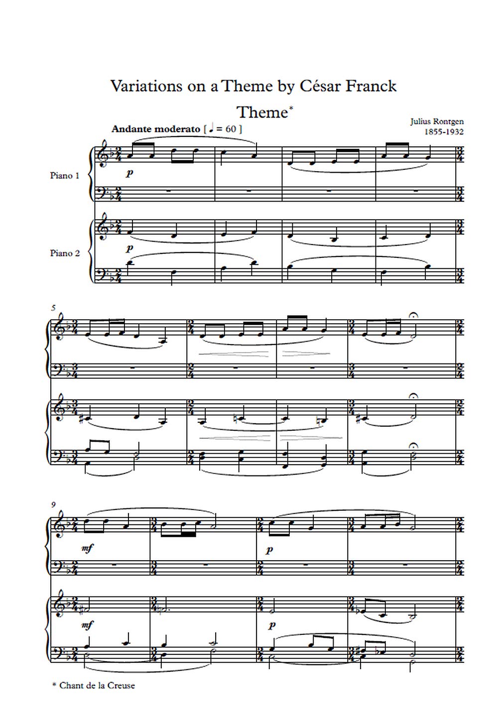 VARIATIONS ON A THEME FRANCK