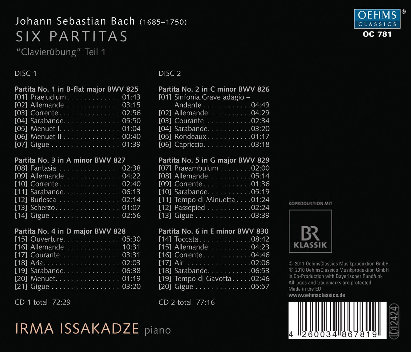 Bach: Six partitas