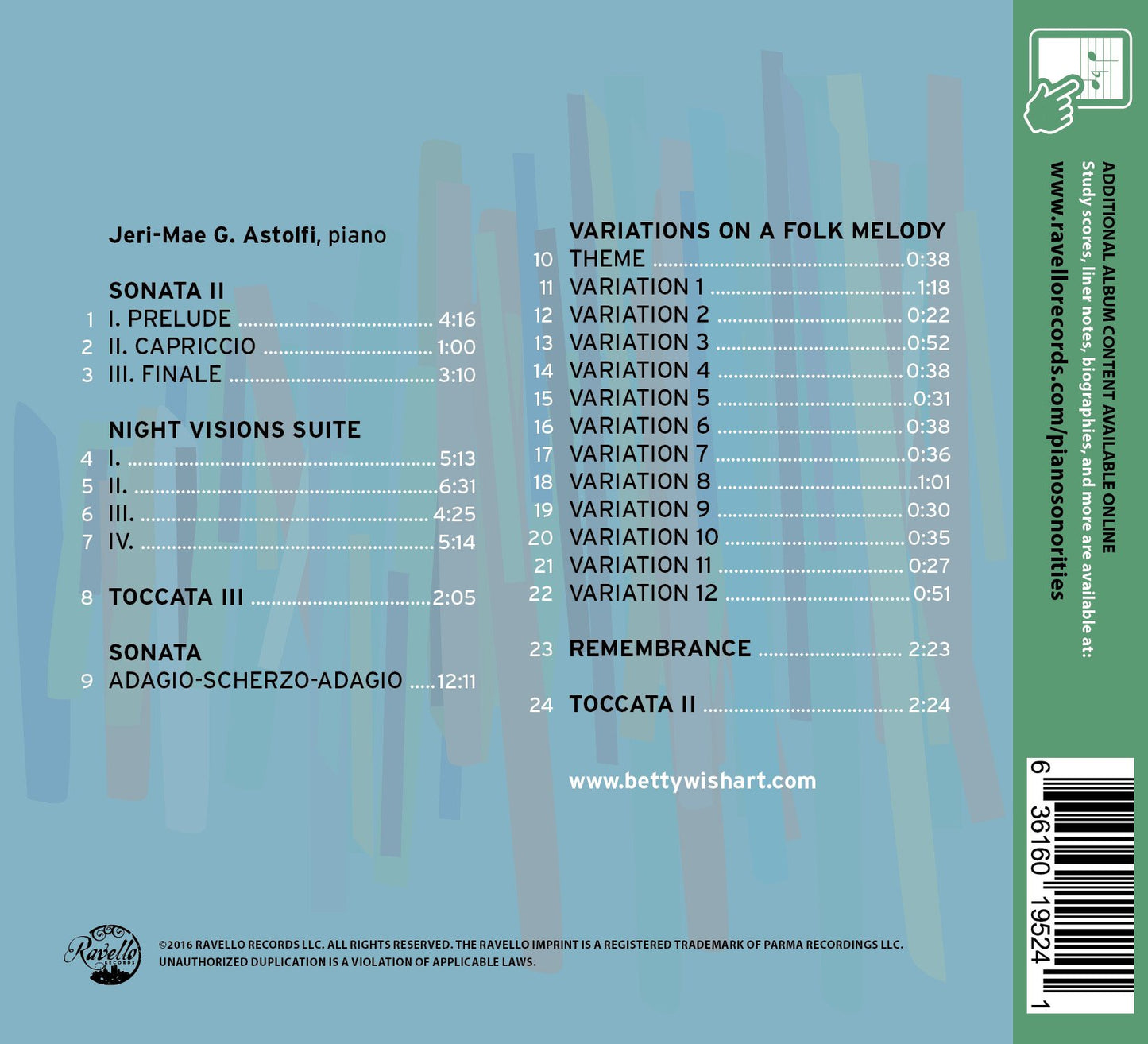 Betty Wishart: Piano Sonorities