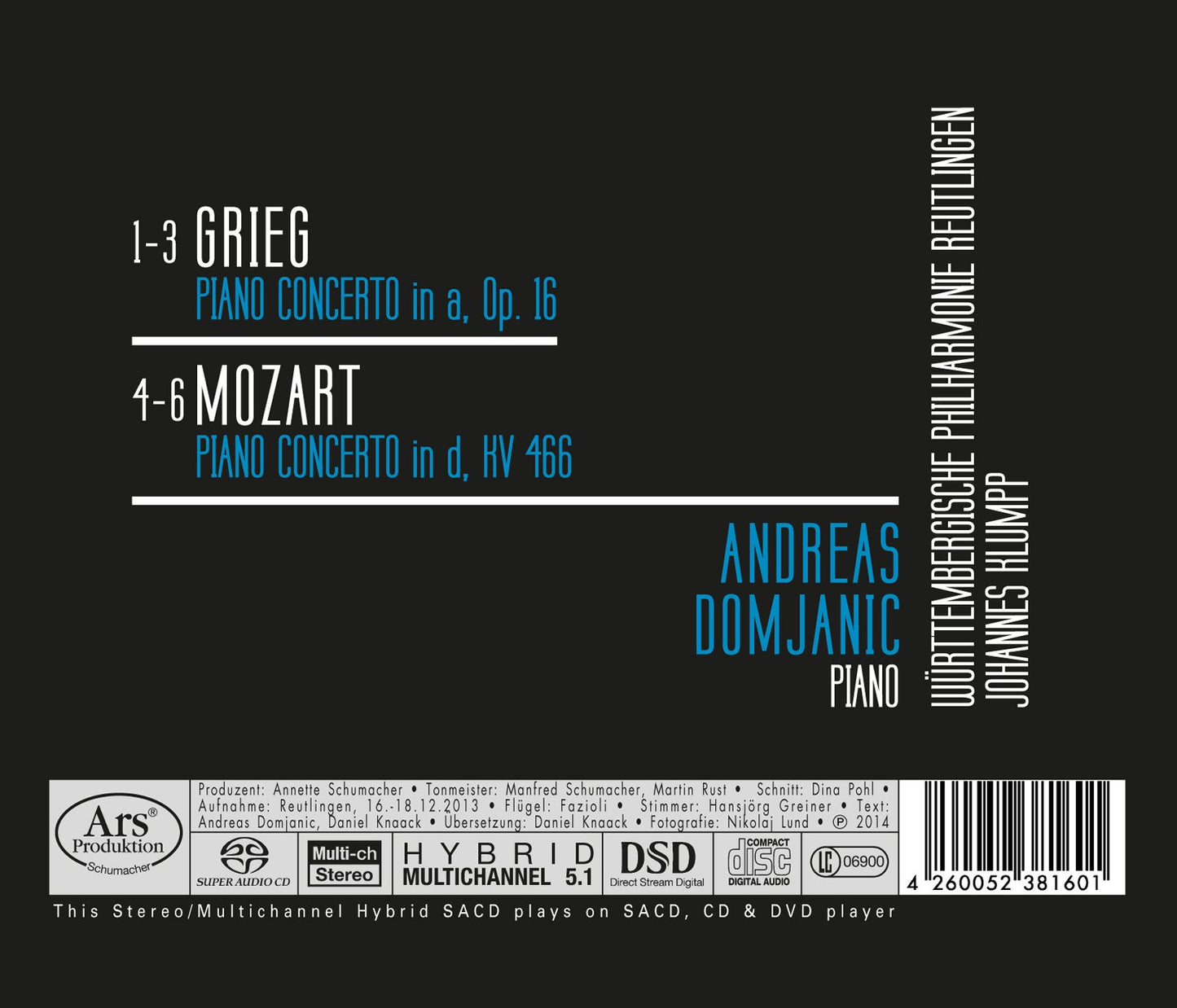 Grieg & Mozart: Piano Concertos