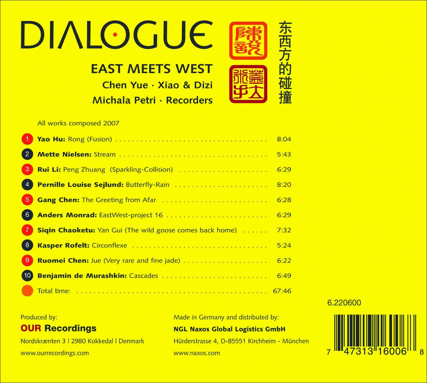 Chamber Music for Xiao and Recorder (Dialogue: East Meets We