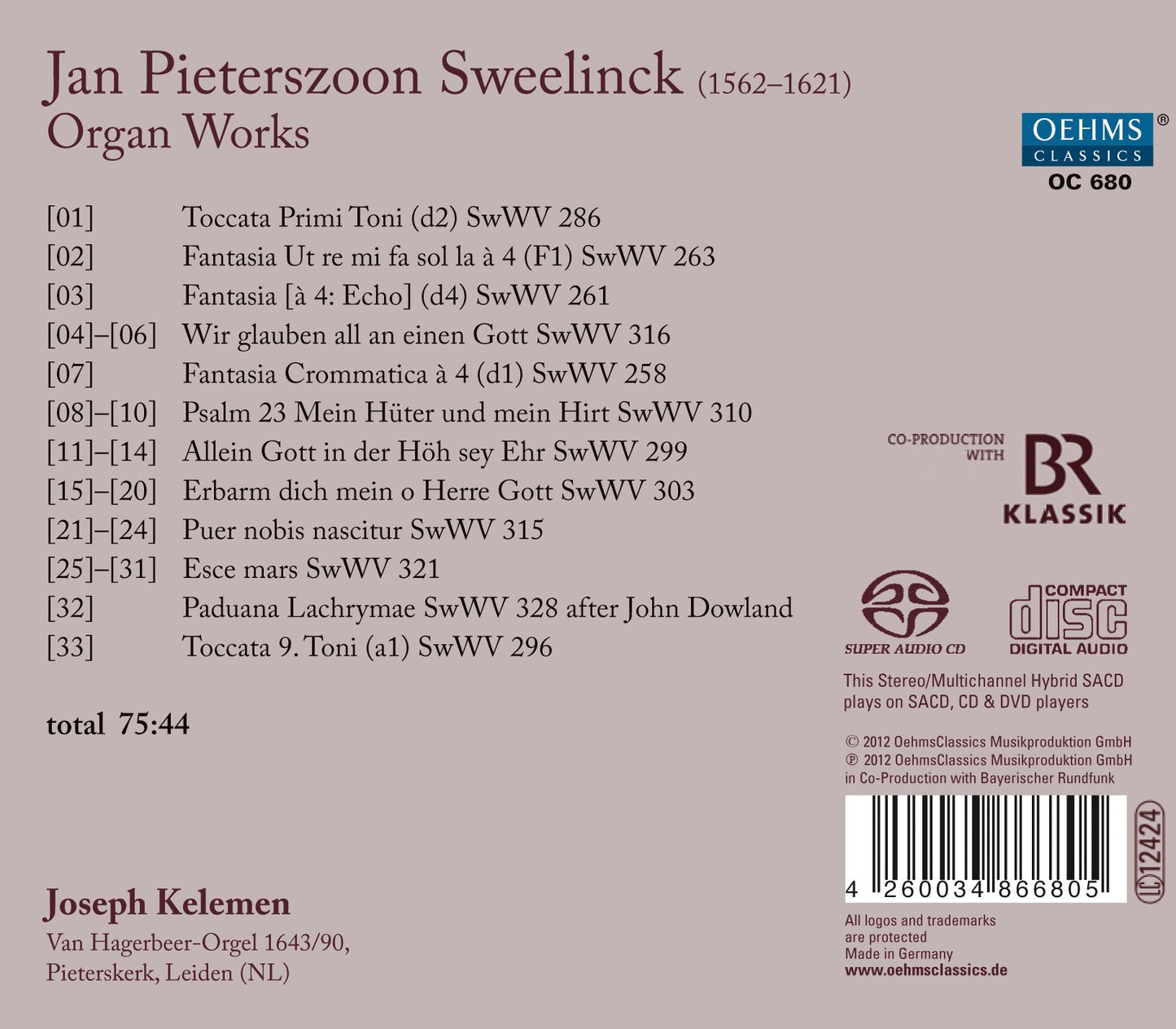 Sweelinck: Organ Works