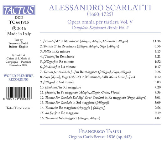 A. Scarlatti: Opera omnia per tastiera, Vol. 5