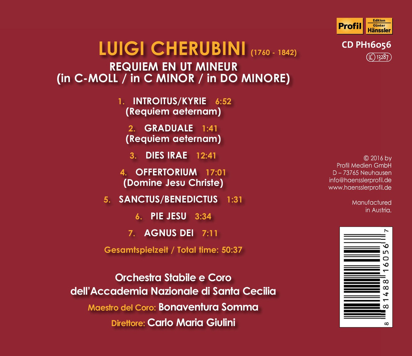 Cherubini: Requiem Mass in C Minor