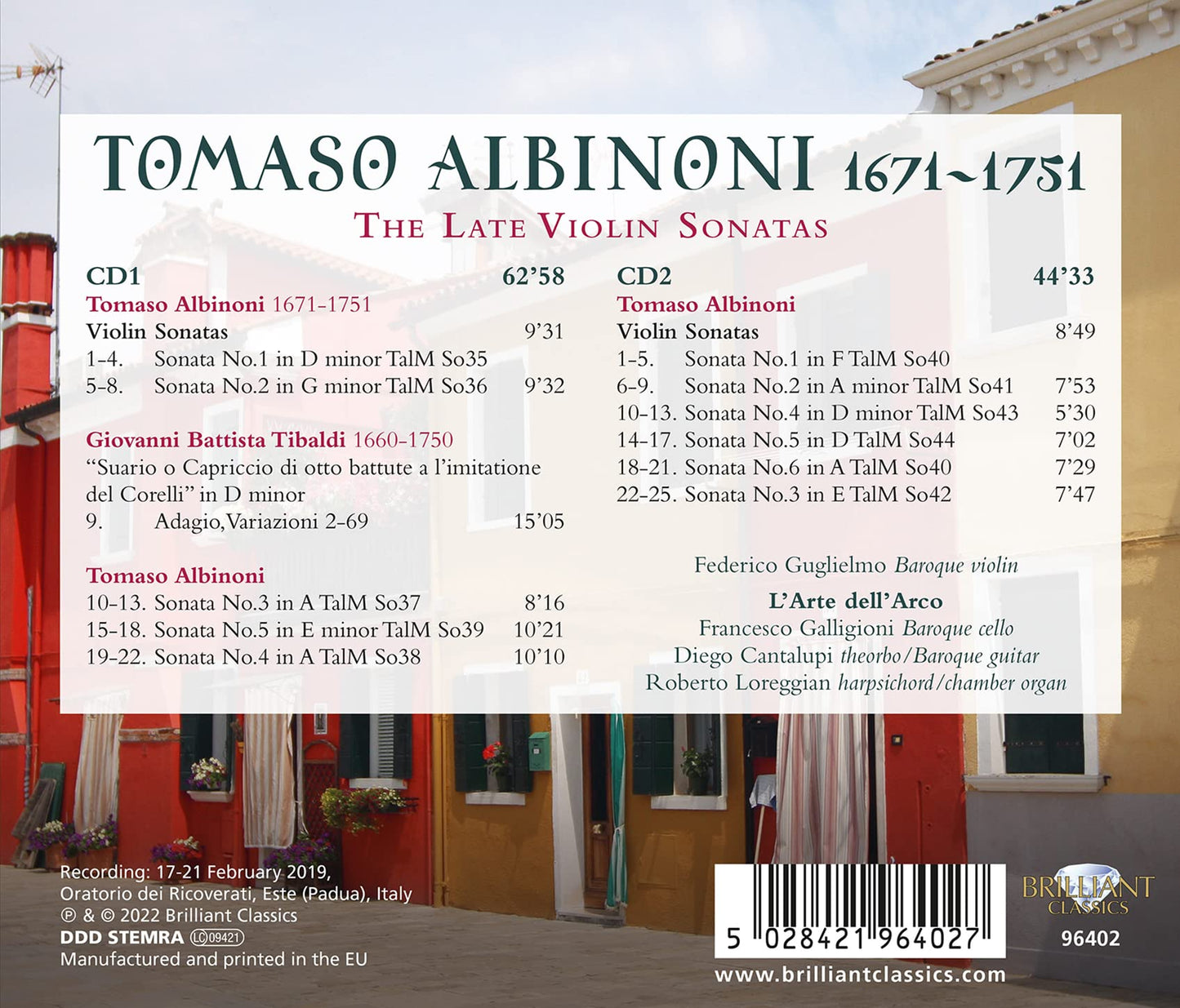 Albinoni: The Late Violin Sonatas