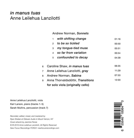 Anne Leilehua Lanzilotti: in manus tuas
