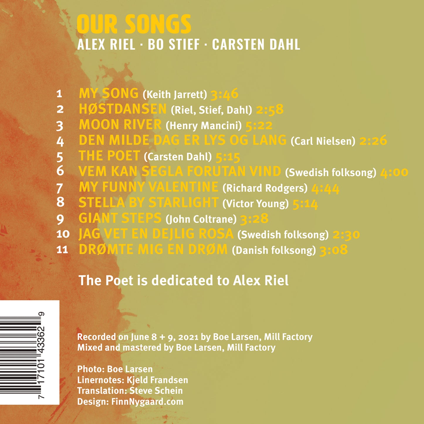 Our Songs  Alex Riel, Bo Stief, Carsten Dahl