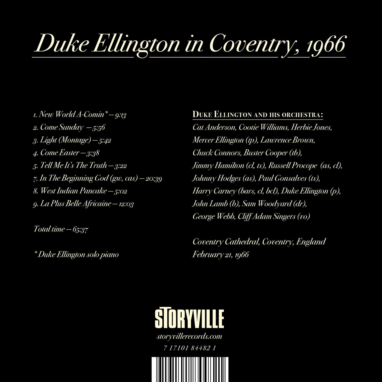 Duke Ellington In Coventry, 1966