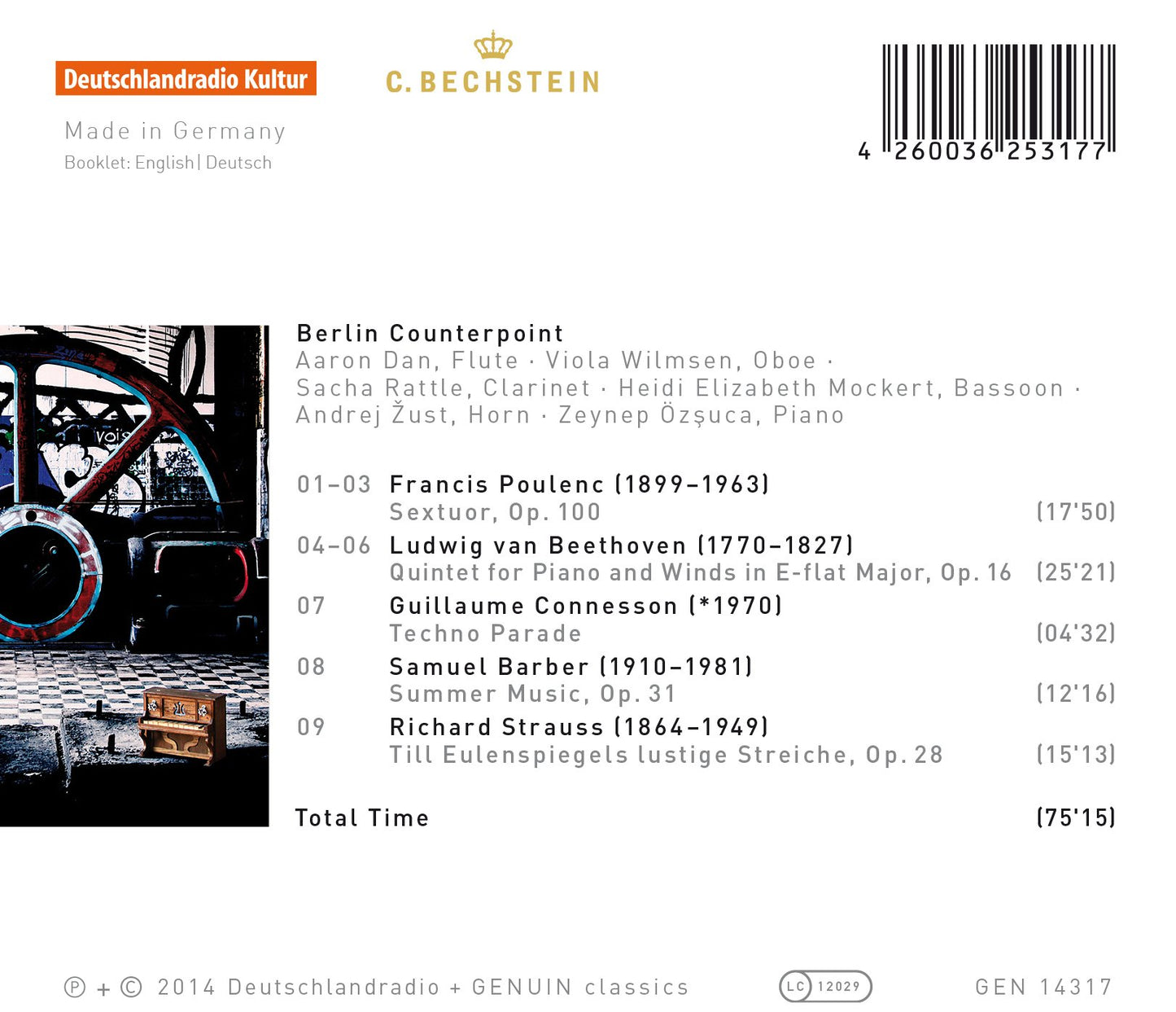 Barber, Beethoven, Connesson, Poulenc & Strauss: Works for W