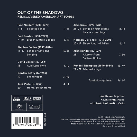 Out of the Shadows: Rediscovered American Art Songs
