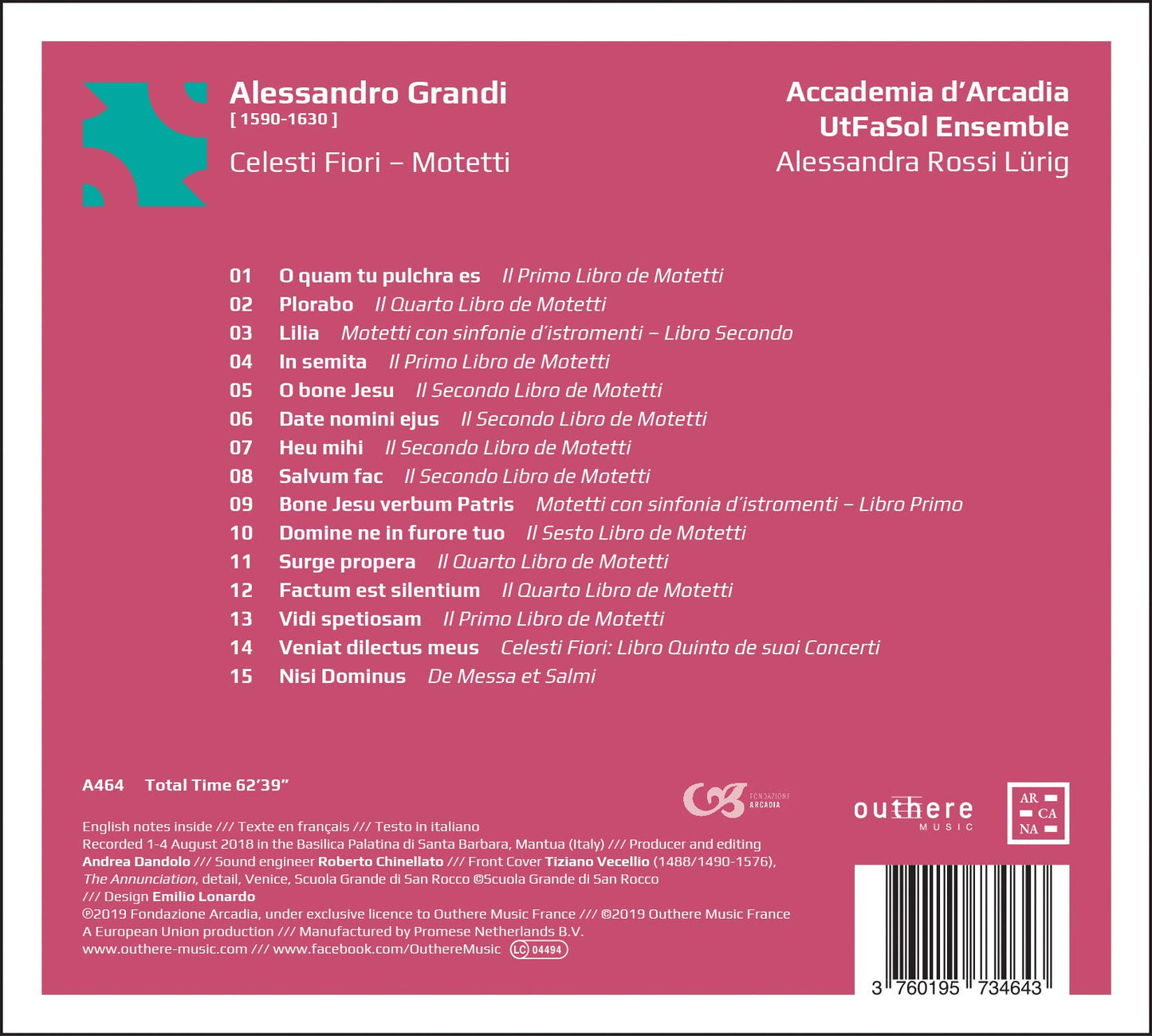 Grandi: Celesti fiori - Motetti