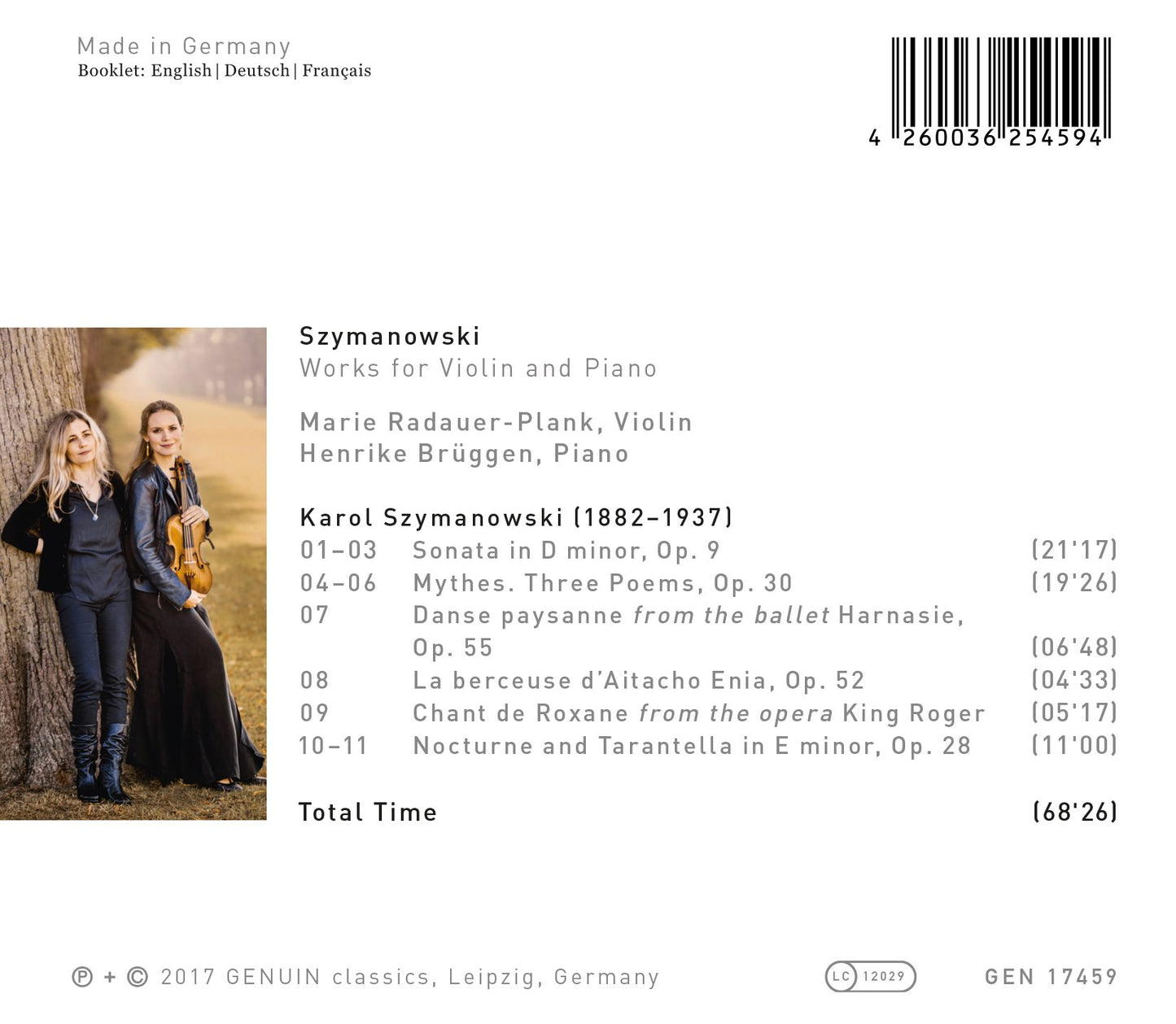 Szymanowski: Works for Violin & Piano
