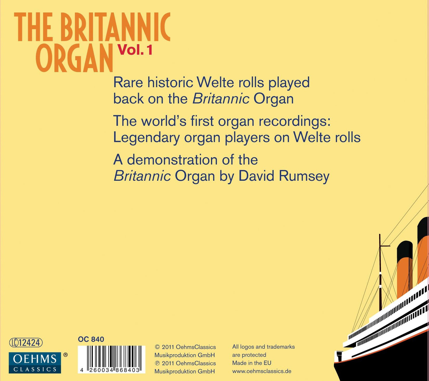 The Britannic Organ, Vol. 1