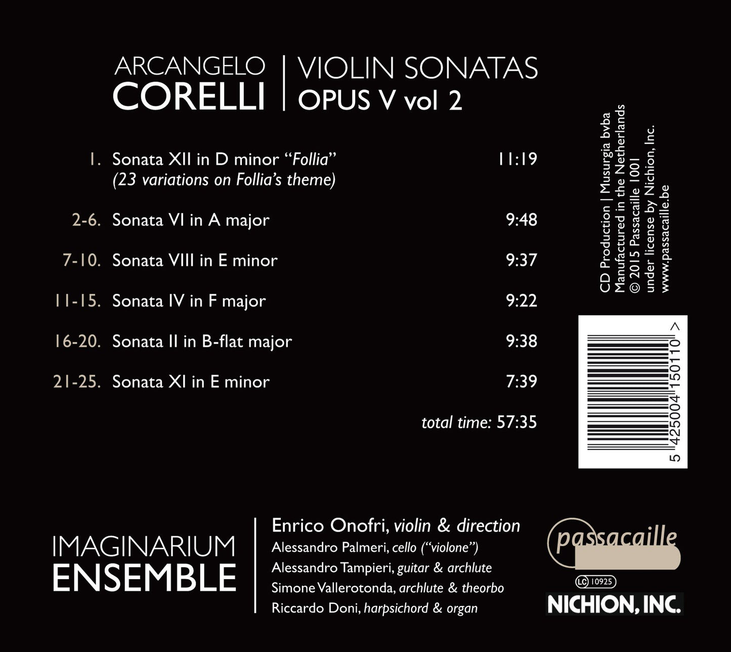 V2: VIOLIN SONATAS