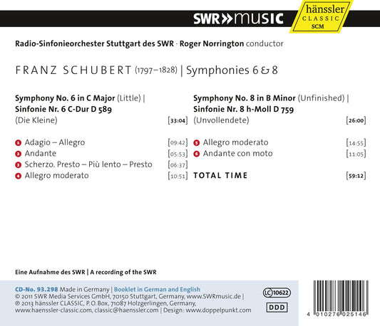 Schubert: Symphonies Nos. 6 & 8