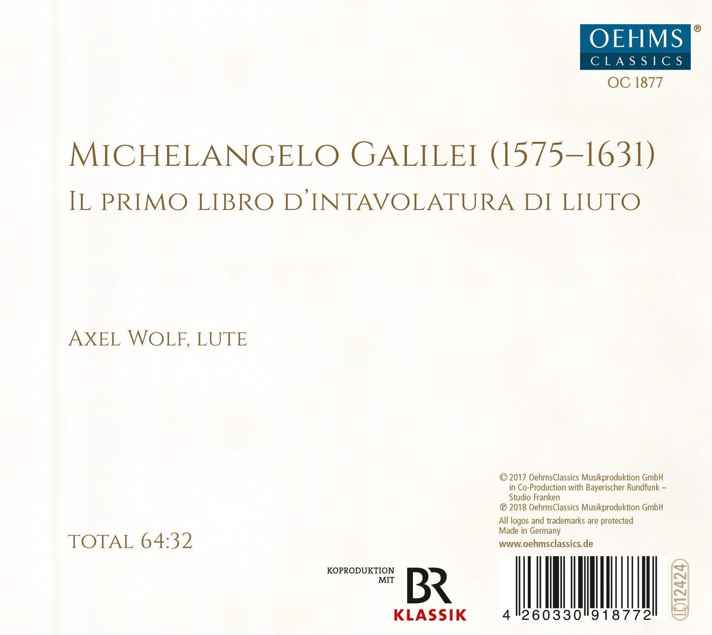 Galilei: Il primo libro d'intavolatura di liuto