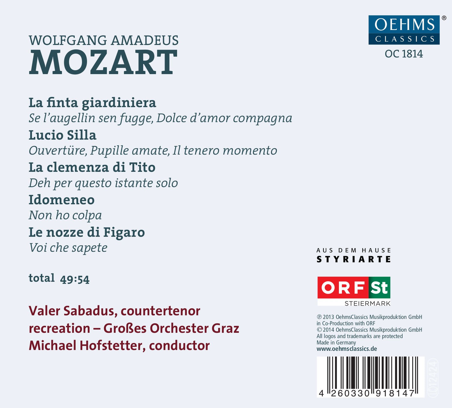 Mozart: Castrato Arias (Live)