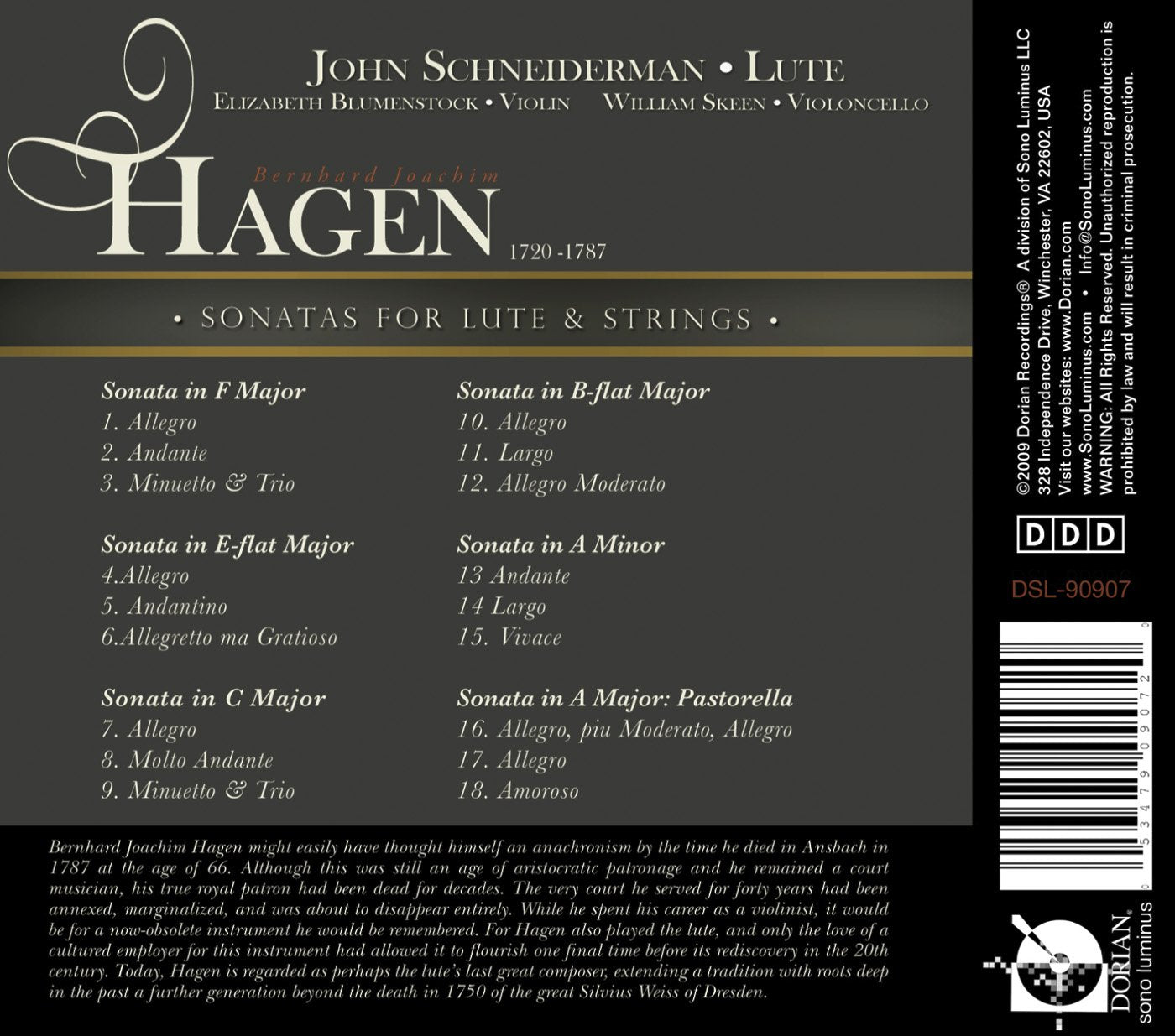Hagen, B.J.: Lute Sonatas