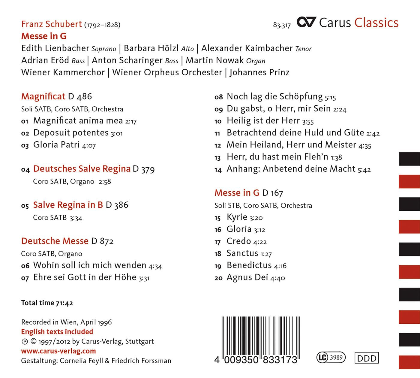 Schubert: Mass No. 2 - Magnificat in C Major - Deutsche Mess