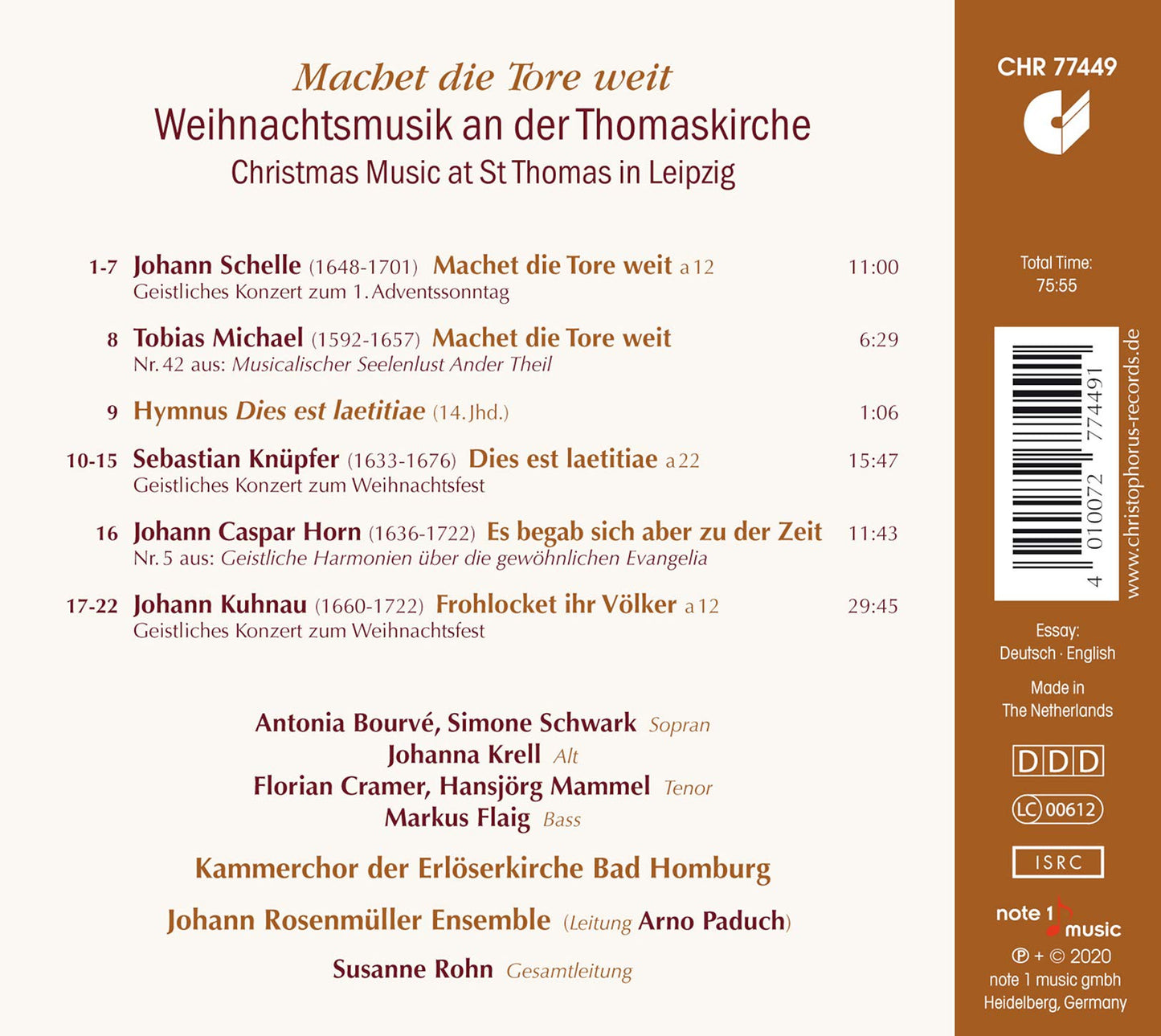 Machet die Tore weit - Weihnachtsmusik an der Thomaskirche