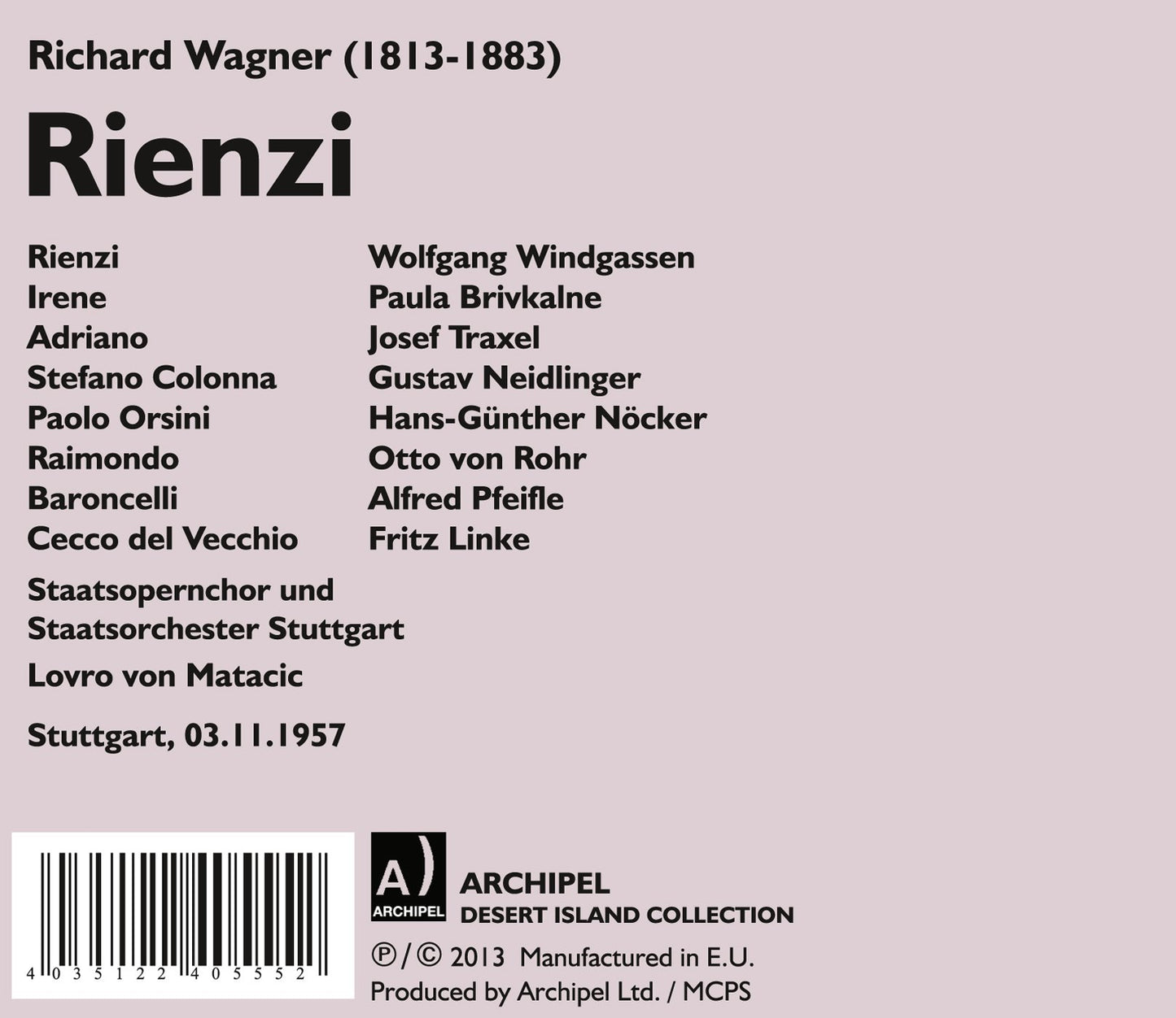 Wagner: Rienzi
