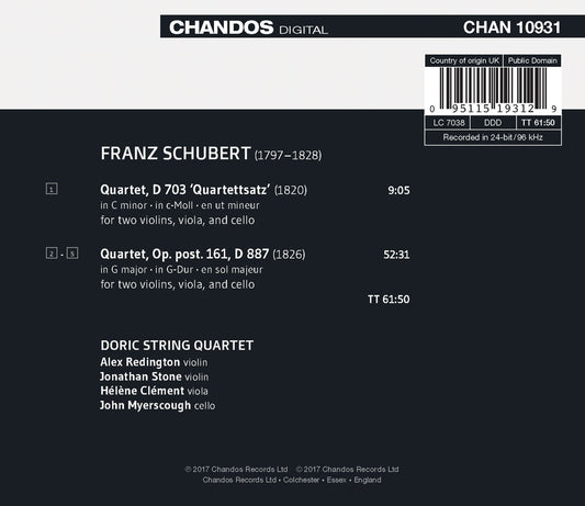 Schubert: String Quartets Nos. 12 & 15