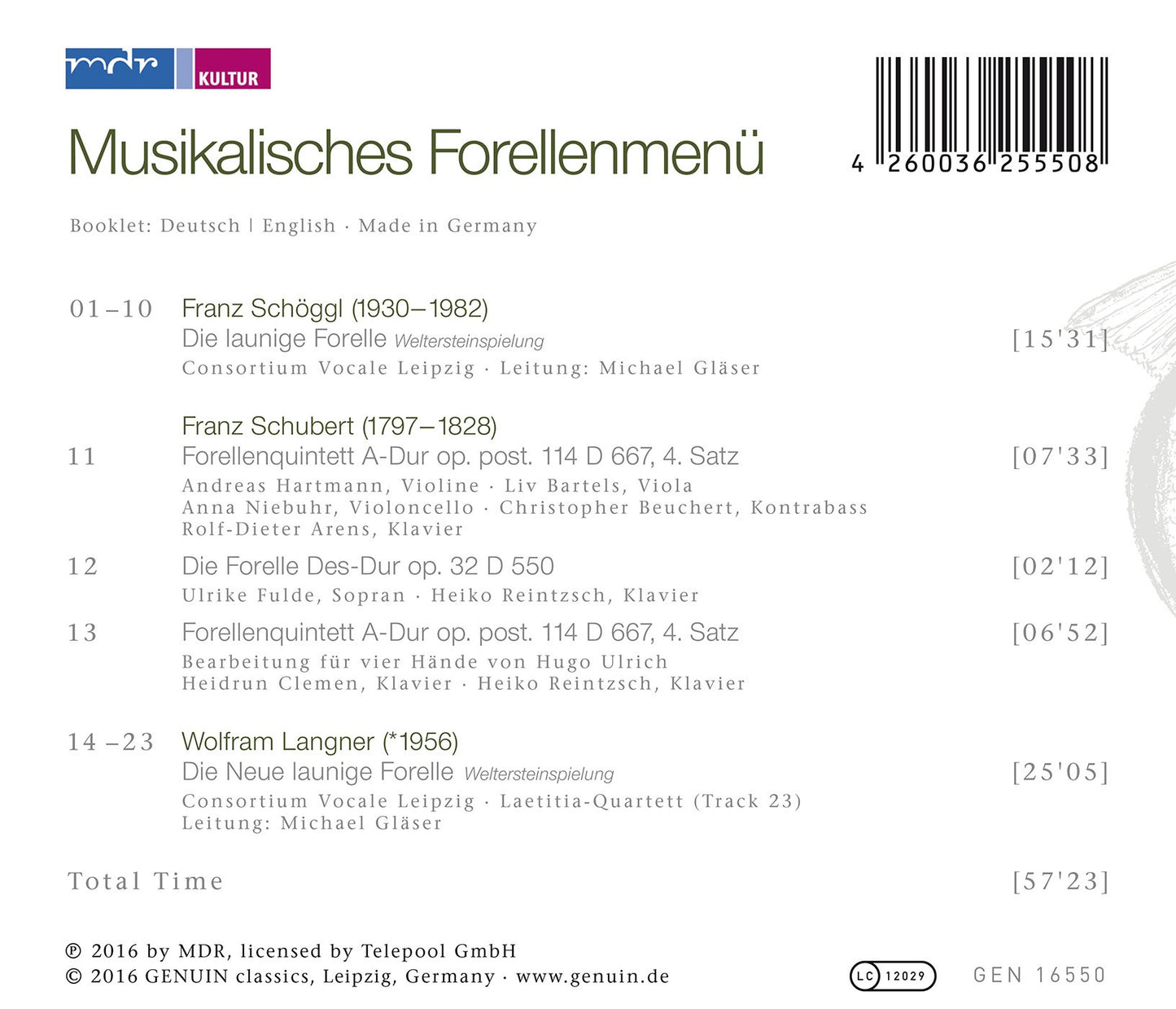 Musikalisches Forellenmenü