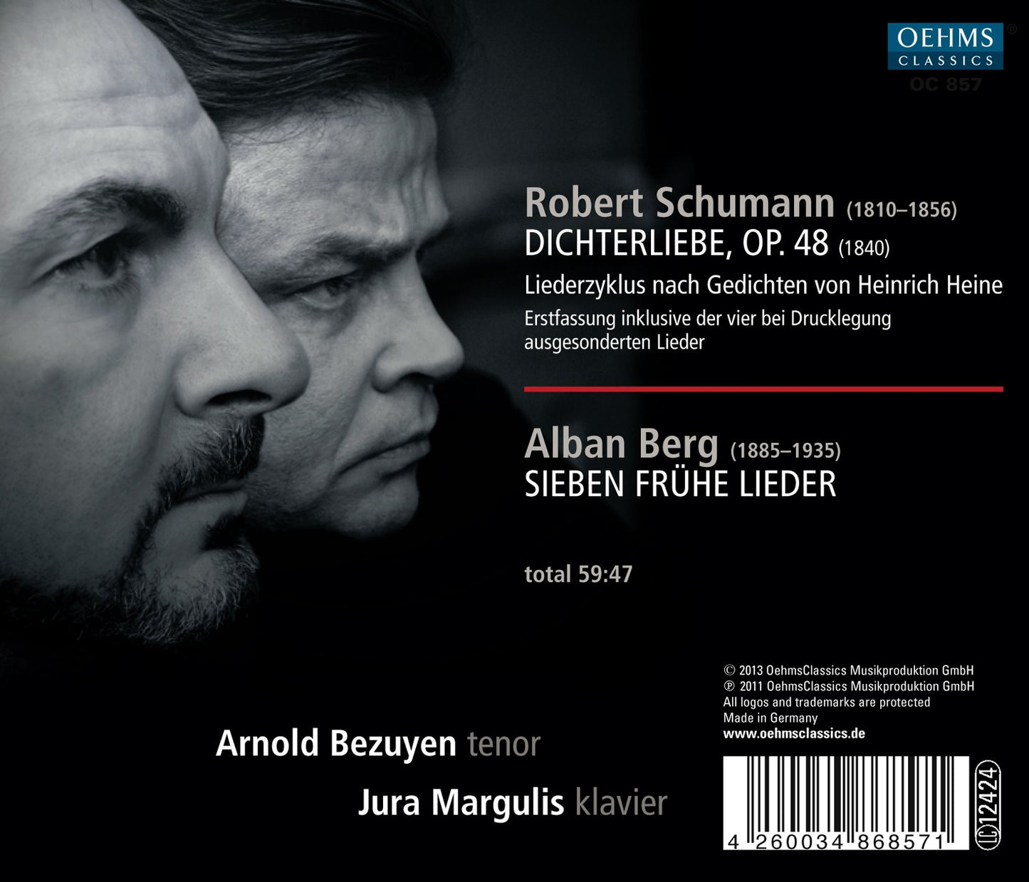 Schumann: Dichterliebe - Berg: Sieben frühe Lieder