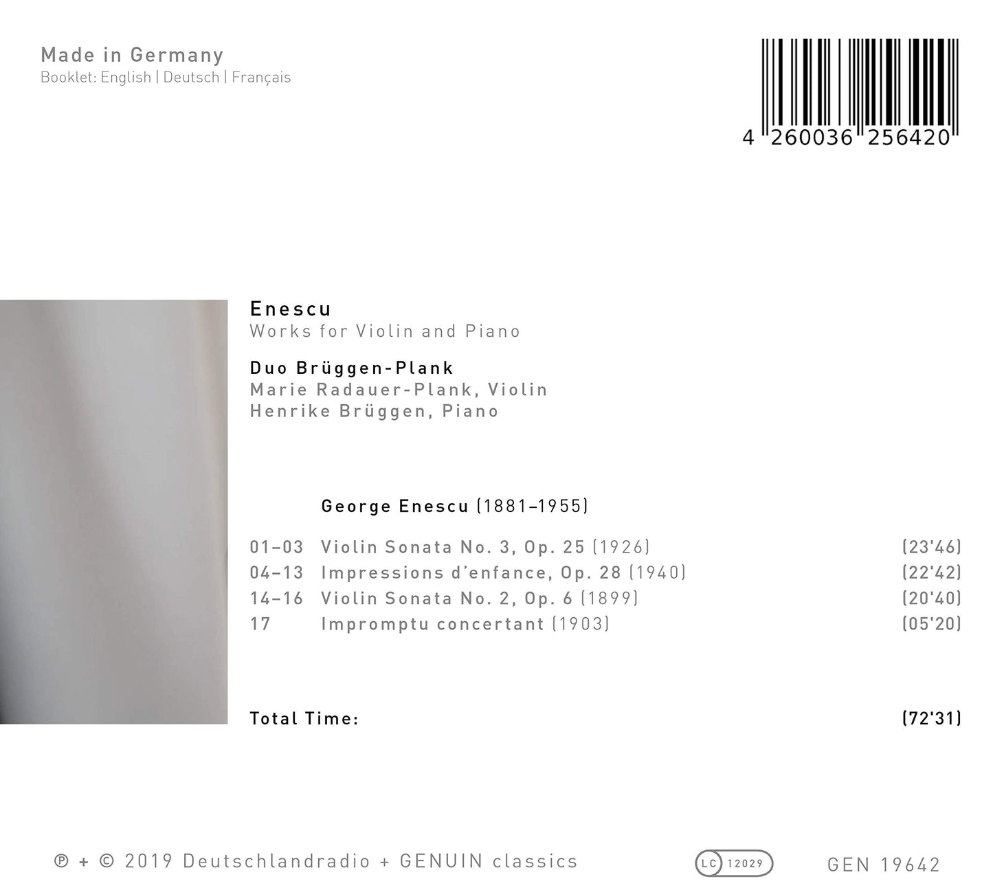 Enescu: Works for Violin & Piano