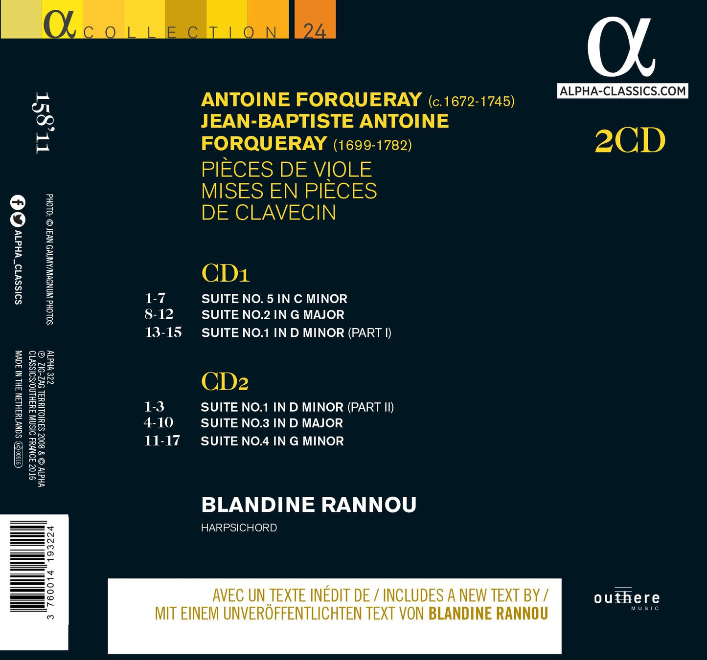 Forqueray: Pieces de viole mises en pièces de clavecin