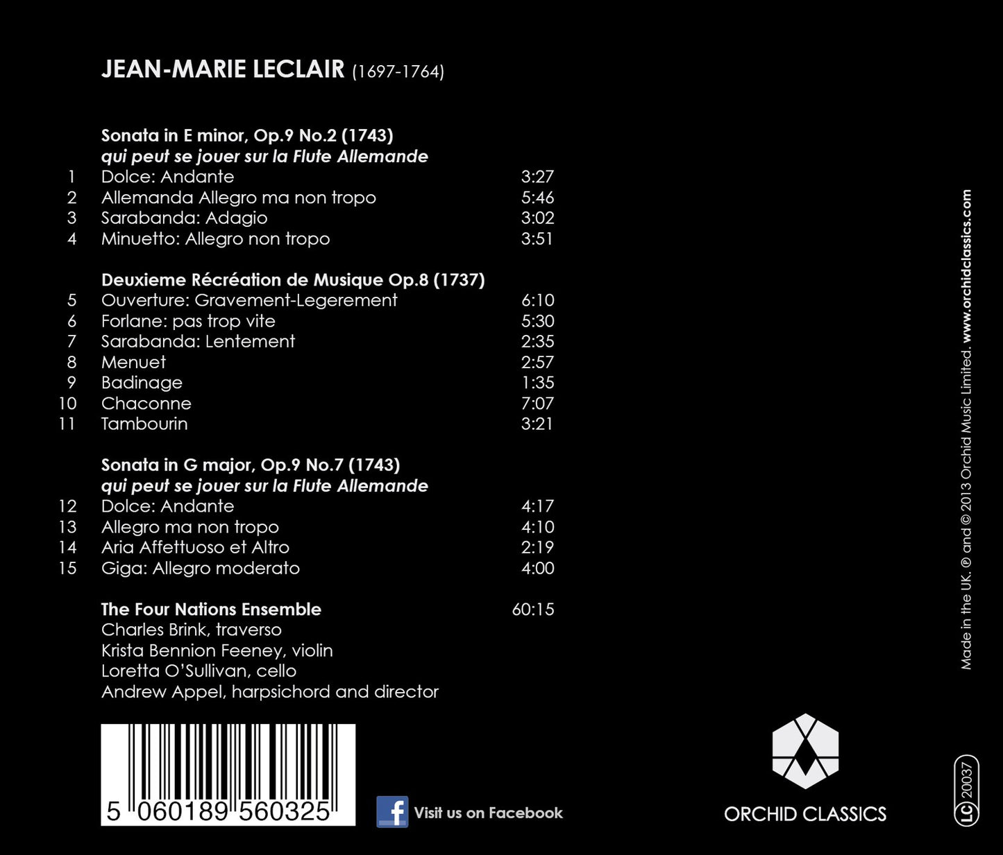 Leclair: Sonatas, Op. 9, Nos. 2 & 7 - Deuxième récréation de