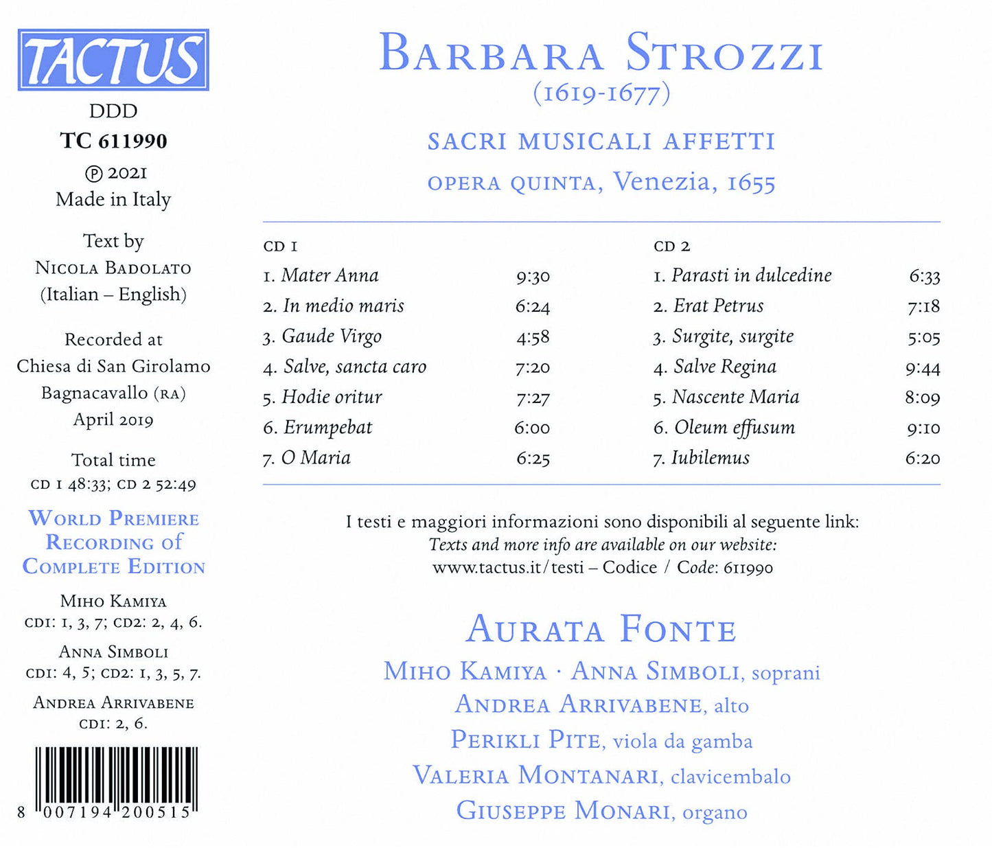 Strozzi: Sacri musicali affetti