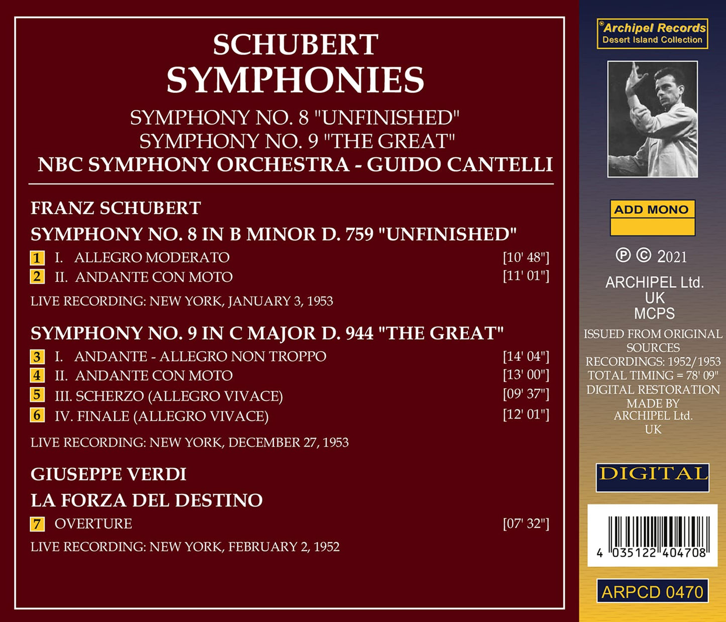 Guido Cantelli conducts Schubert
