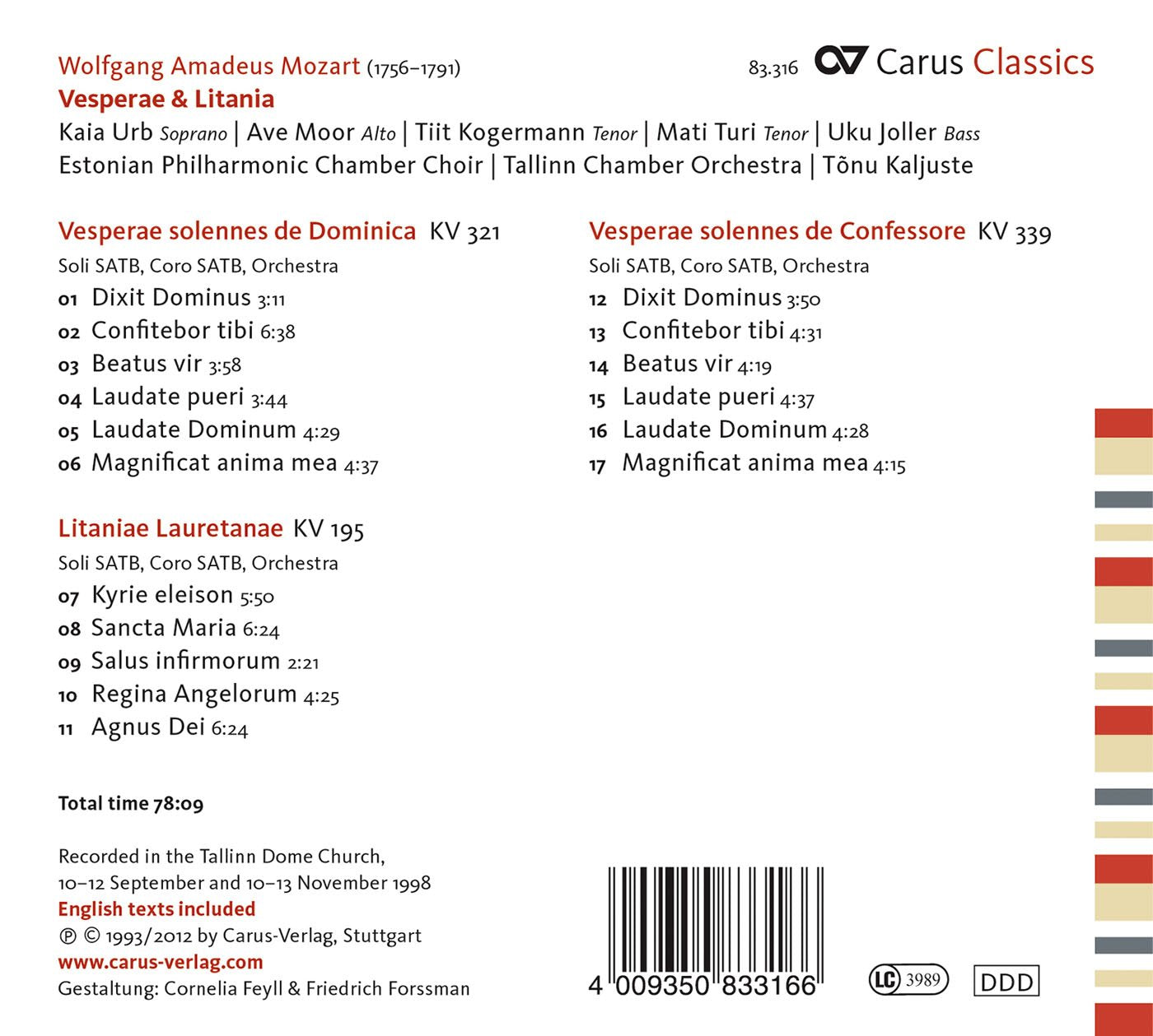 Mozart: Vesperae Solennes De Dominica - Litaniae Lauretanae